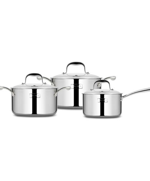 Bộ Inox cao cấp 3 lớp đáy liền Trimax XS EL-3743 size 16, 20, 24cm