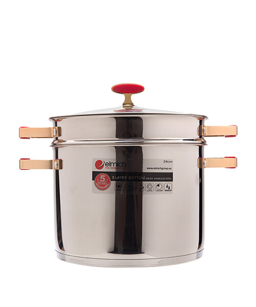 Nồi hấp ELMICH Inox 304 Red Velvet 28cm EL0979