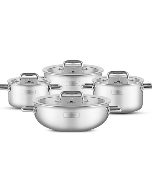 Bộ nồi inox liền khối Elmich Trimax ECO EL-8002 size 16, 20, 22, lẩu xào 28cm