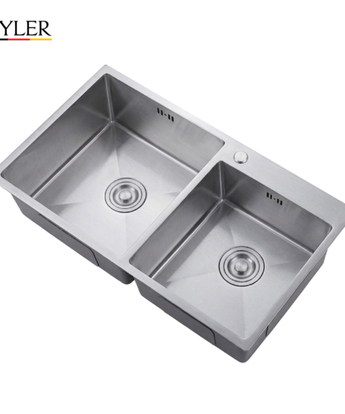 Chậu rửa bát 2 hố lệch Byler BCRB 8245L