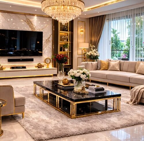 Nội Thất Phòng Khách Biệt Thự Cao Cấp PHL.PK009-1