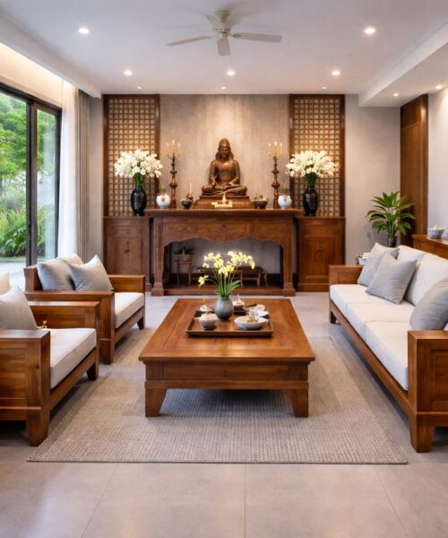 Nội Thất Phòng Khách Gỗ Tự Nhiên PHL.PK010