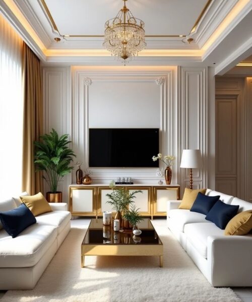 Nội Thất Phòng Khách Tân Cổ Điển PHL.PK005
