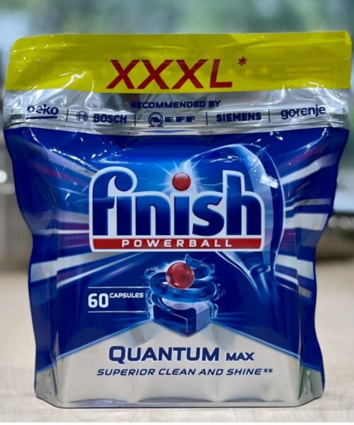 Viên rửa bát Finish Quantum Max 60 viên hương chanh và hương thường