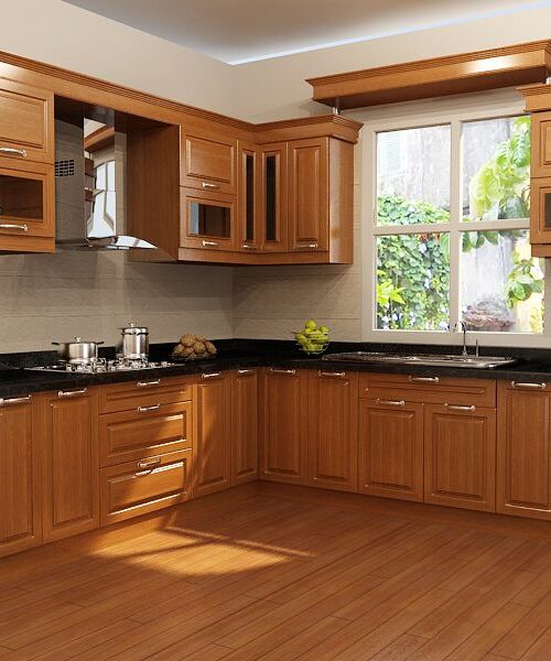 tủ bếp gỗ tự nhiên