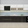 Tủ bếp inox cánh kính chữ I