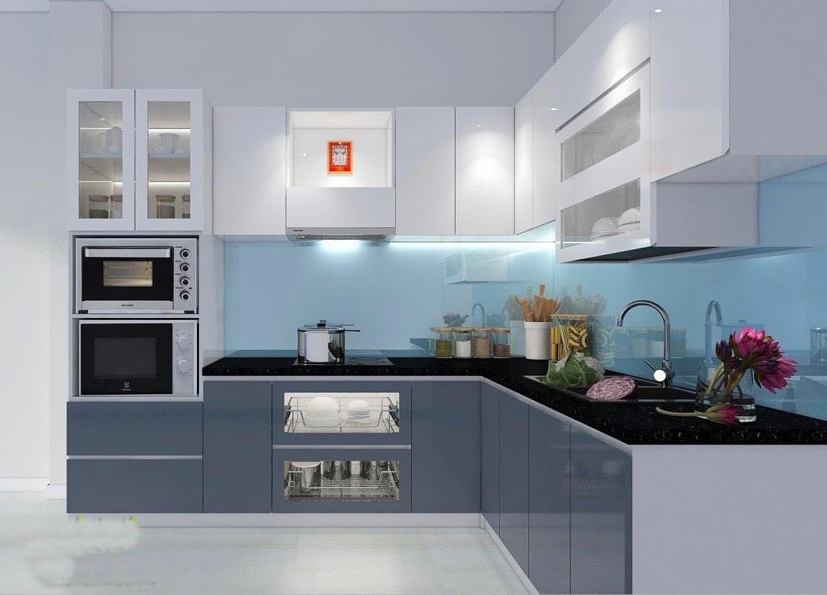 Tủ bếp nhựa chữ L
